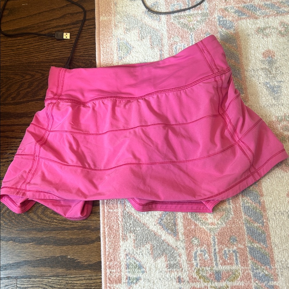 Pink Lululemon pace rival skort